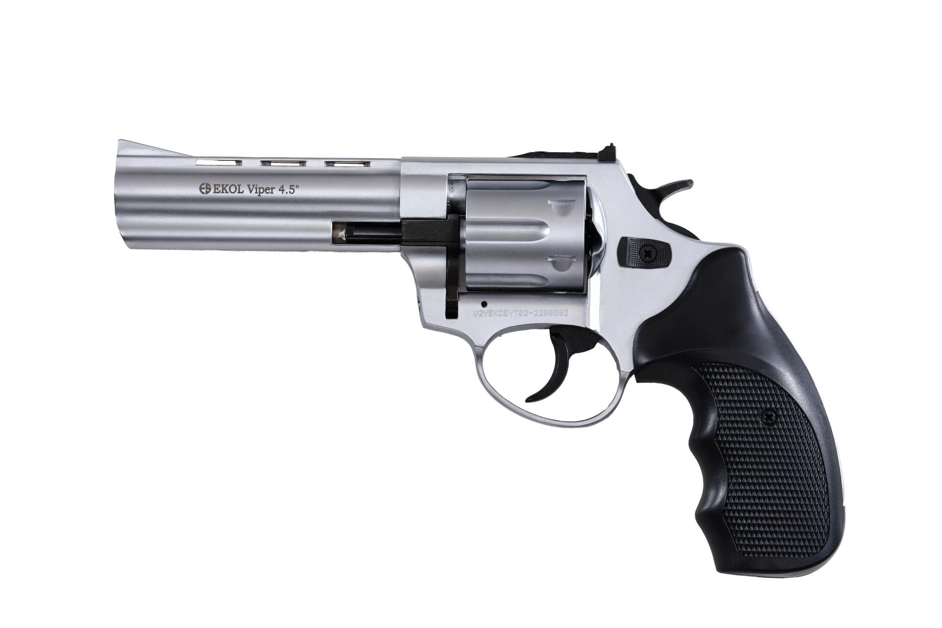 Ekol Viper 4.5 Kurusıkı Ses Tabancası Beyaz (9 mm - Revolver Toplu Tabanca - 830 g - 6 Fişek Kapasiteli)