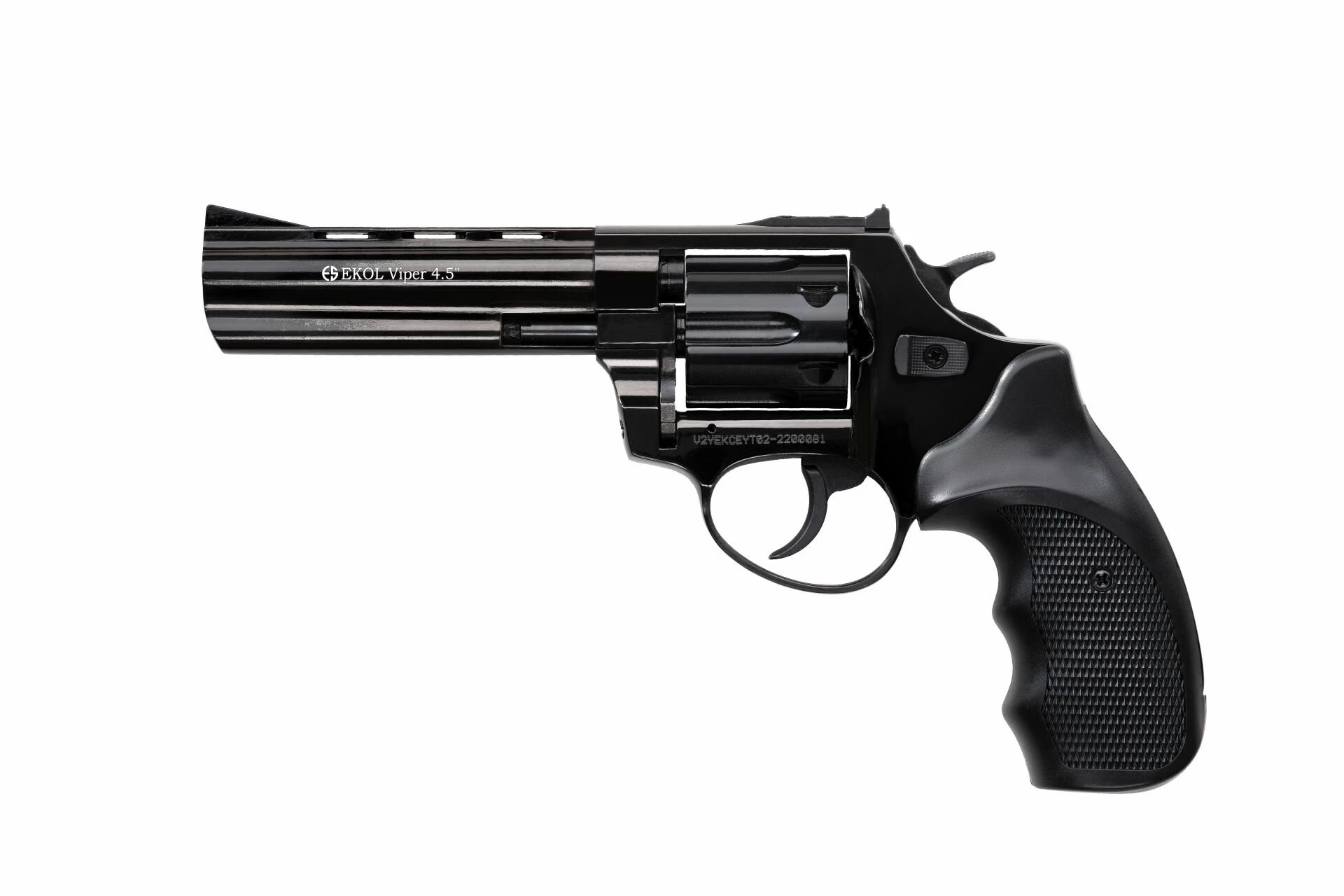 Ekol Viper 4.5 Kurusıkı Ses Tabancası Siyah (9 mm - Revolver Toplu Tabanca - 830 g - 6 Fişek Kapasiteli)