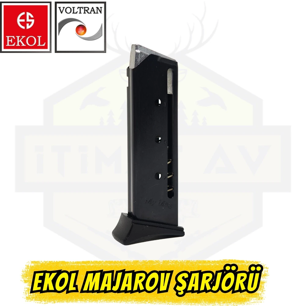 Ekol Majarov Kuru Sıkı Tabanca Şarjör - Siyah (7+1 Kapasite)