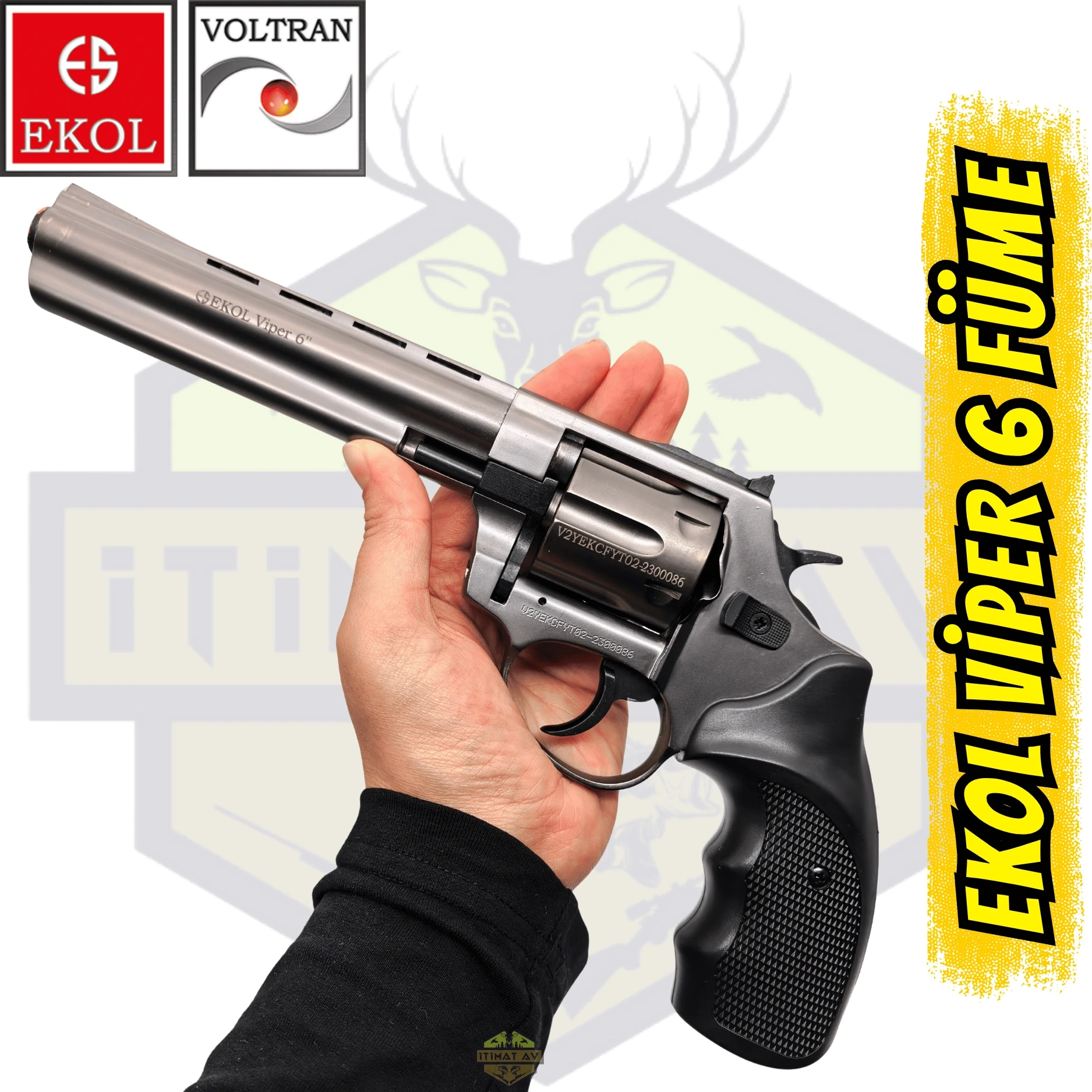 Ekol Viper 6 inç Füme Kurusıkı Toplu Ses Tabancası