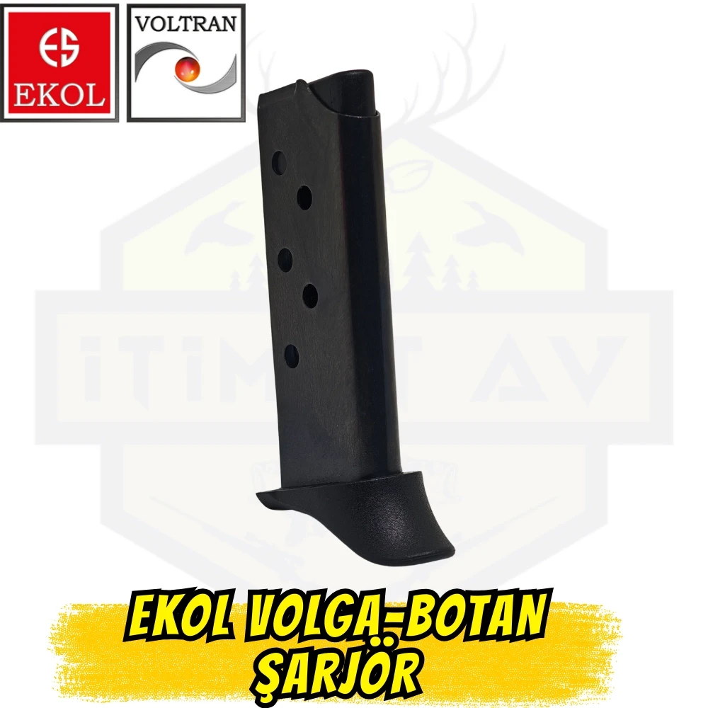 Ekol Volga / Botan Kuru Sıkı Tabanca Şarjör - Siyah (8+1 Kapasite)