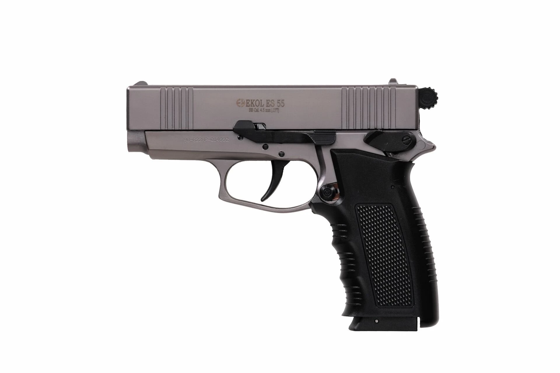 Ekol Voltran ES 55 Havalı Tabanca Füme (4.5 mm BB - 1026 g Full Metal Gövde - 140 m/s Çıkış Hızı)