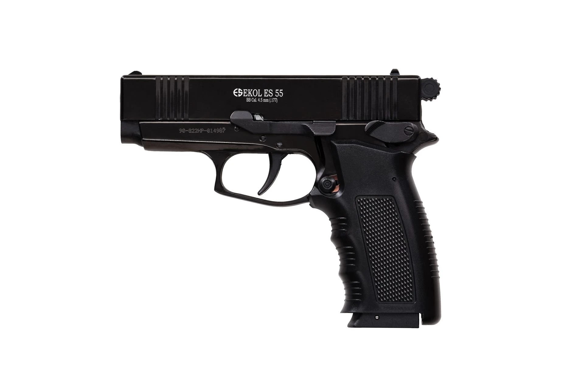 Ekol Voltran ES 55 Havalı Tabanca Siyah (4.5 mm BB - 1026 g Full Metal Gövde - 140 m/s Çıkış Hızı)