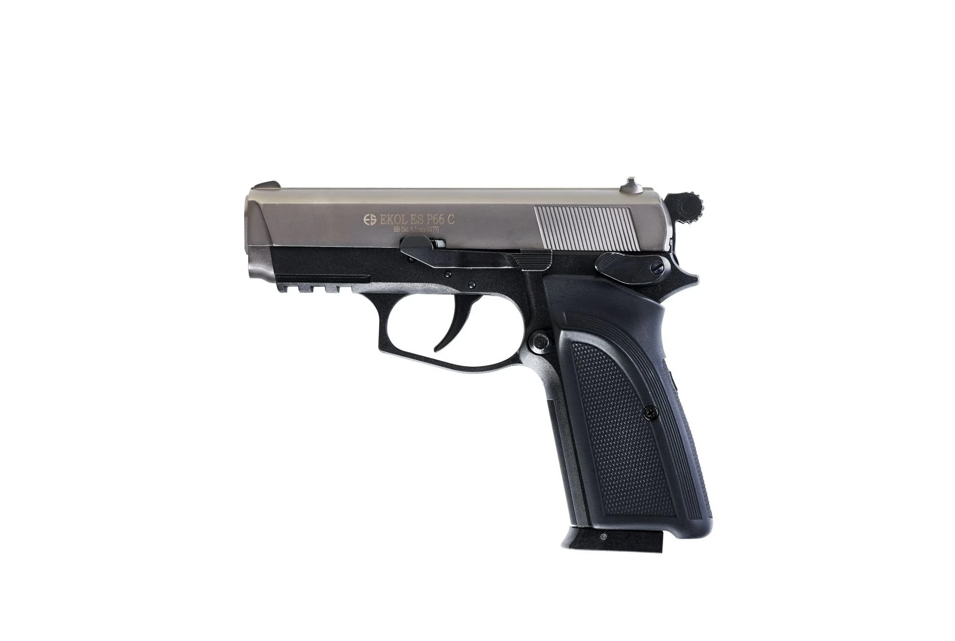 Ekol Voltran ES P66C Havalı Tabanca Füme (4.5 mm BB - Kompakt Gövde - 135 m/s Çıkış Hızı)