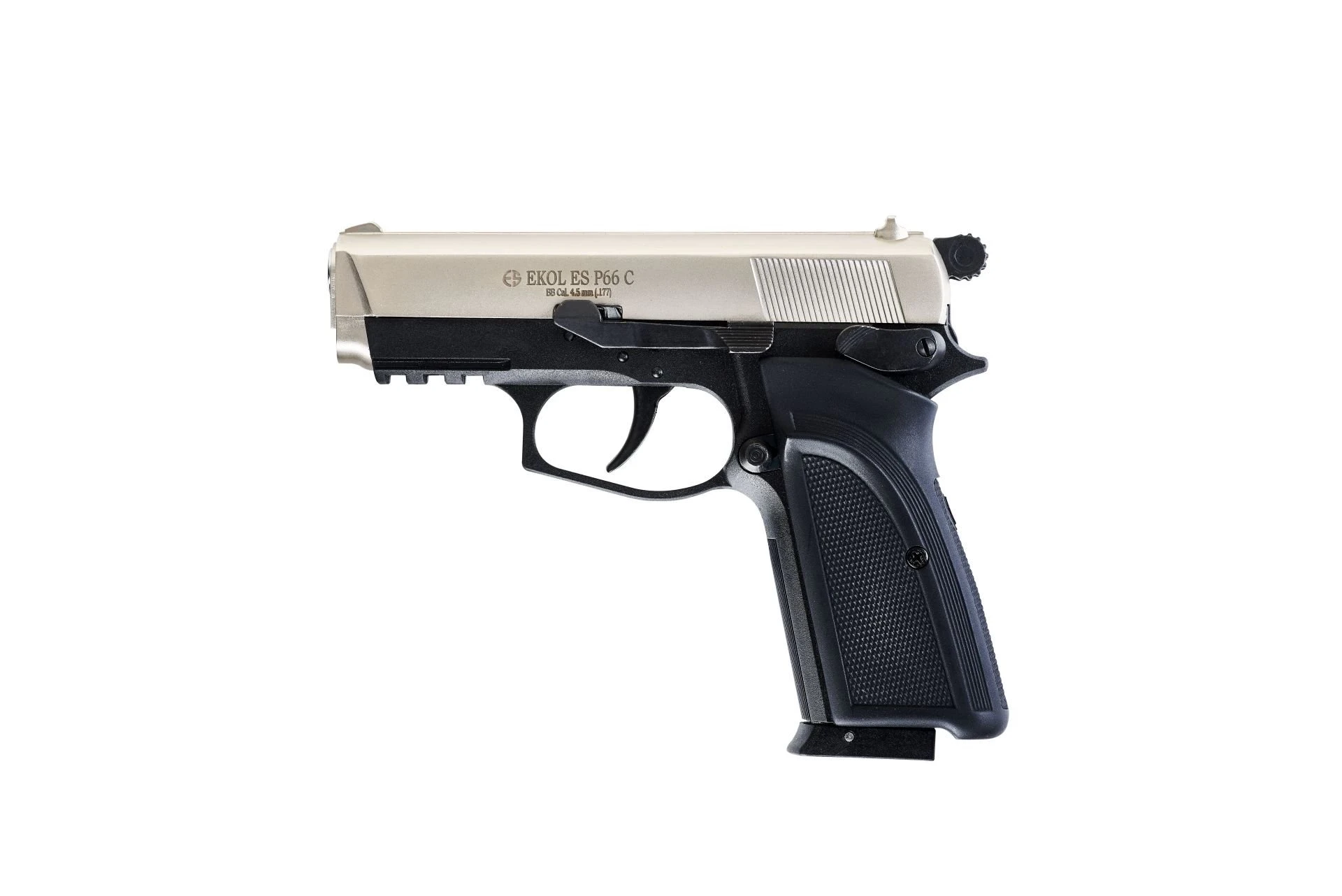 Ekol Voltran ES P66C Havalı Tabanca Saten (4.5 mm BB - Kompakt Gövde - 135 m/s Çıkış Hızı)