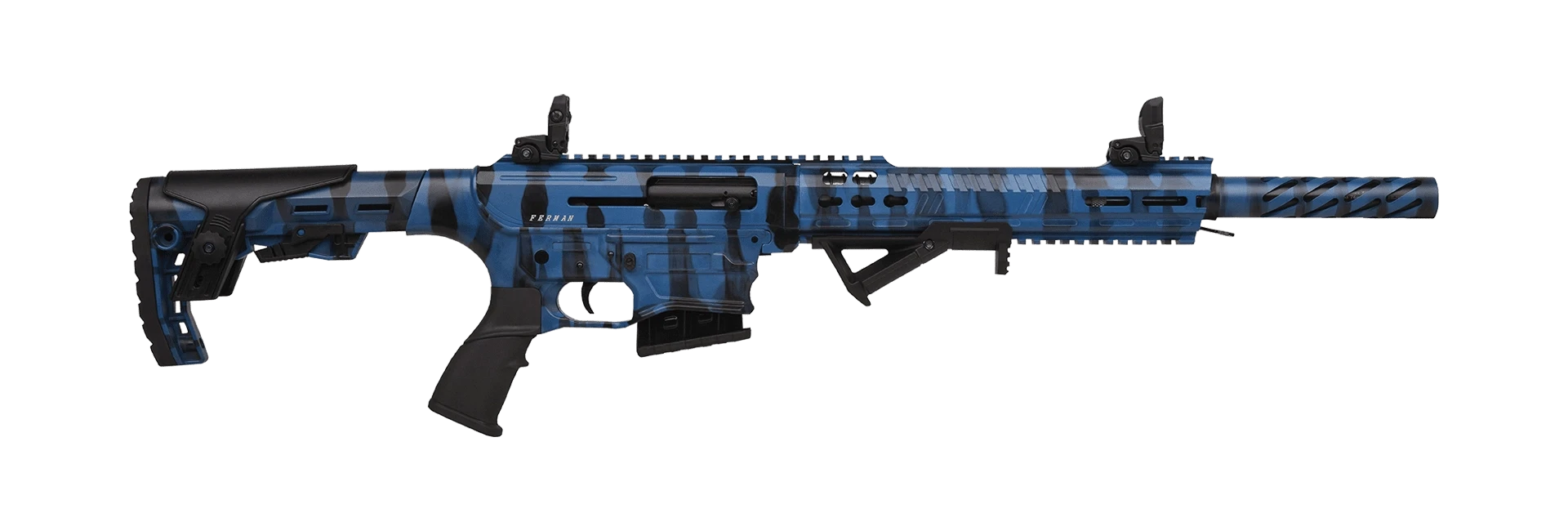 Ferman FX7 TTS-001 Şarjörlü Yarı Otomatik Av Tüfeği (12 Kalibre - Gazlı Sistem - Mavi)