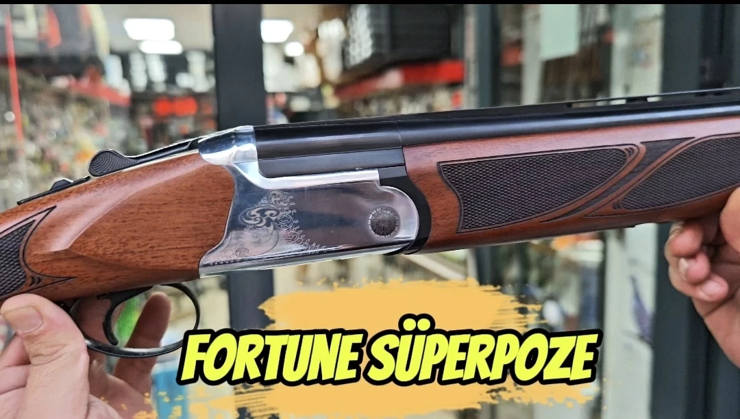 Fortune Mod 902 Parlak Krom Süperpoze Av Tüfeği (12 GA - 76 mm Magnum - Mobil Şoklu - Ahşap Kundak)