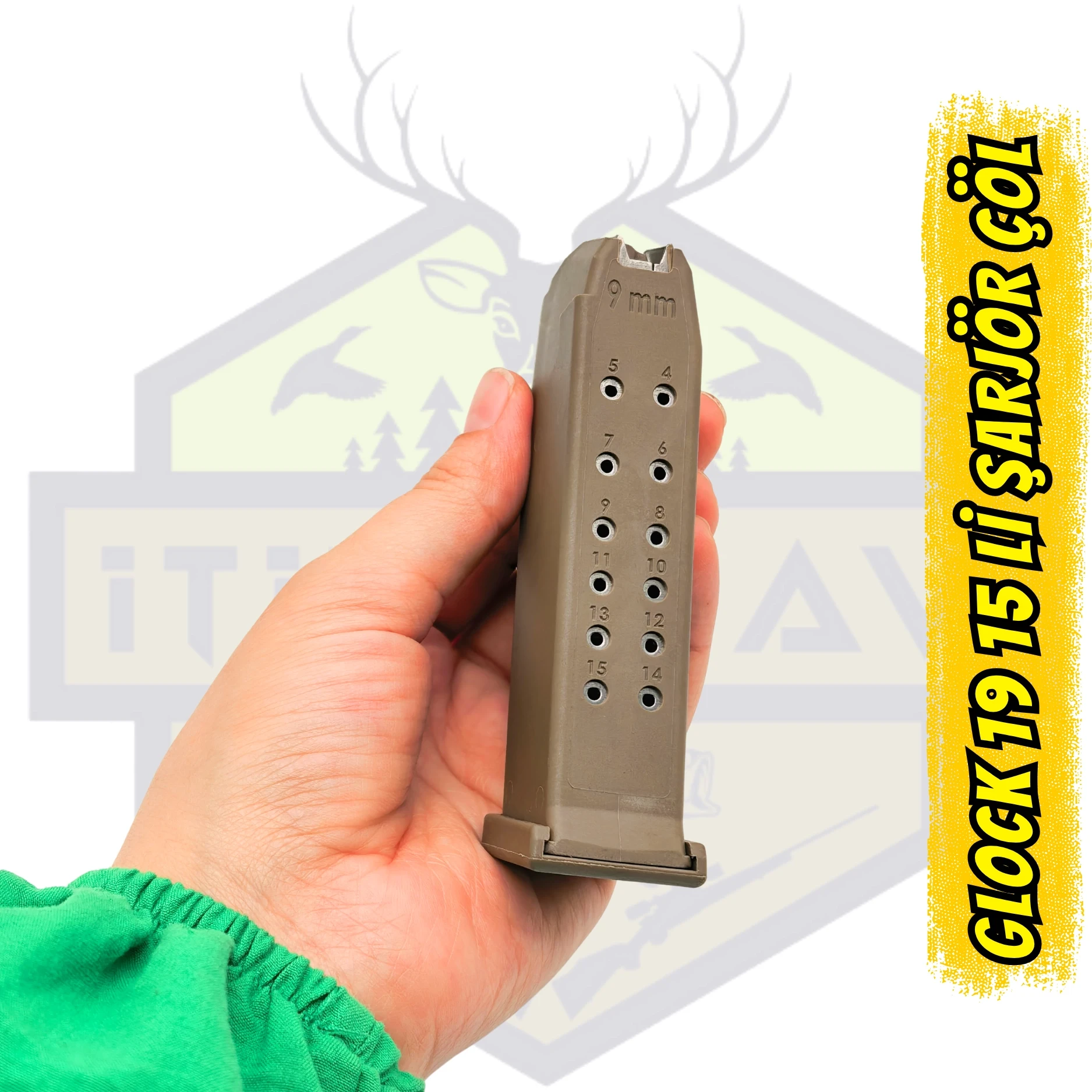 Glock 19 15li Şarjör - Çöl Rengi