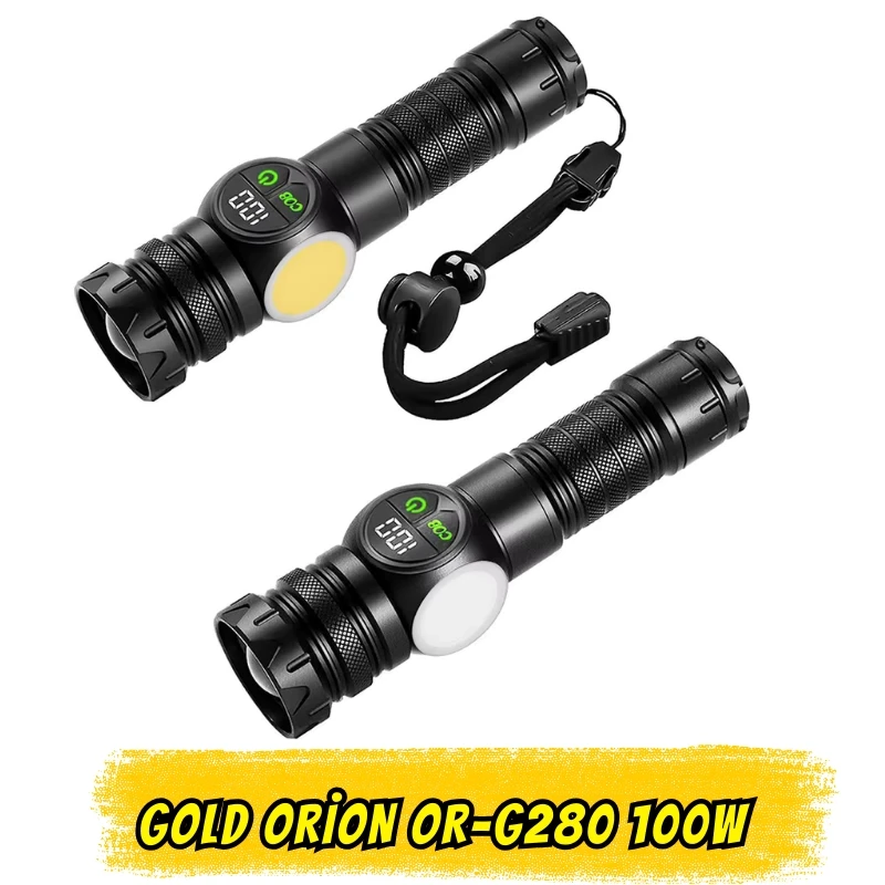 Gold Orion OR-G280 100W Beyaz Lazer Taktik El Feneri