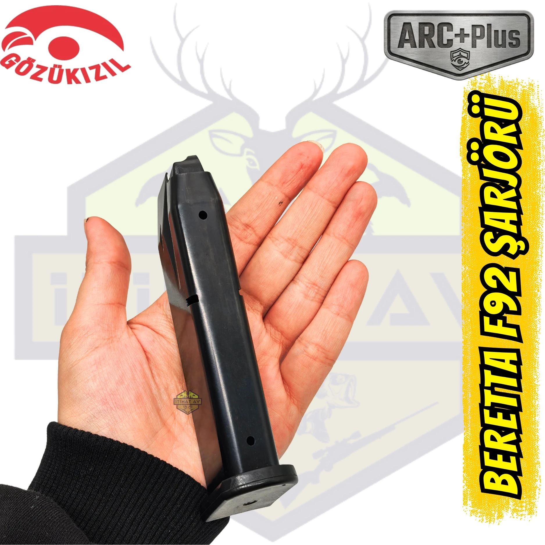 Gözükızıl Beretta F92 / 92FS 9mm 15li Şarjör