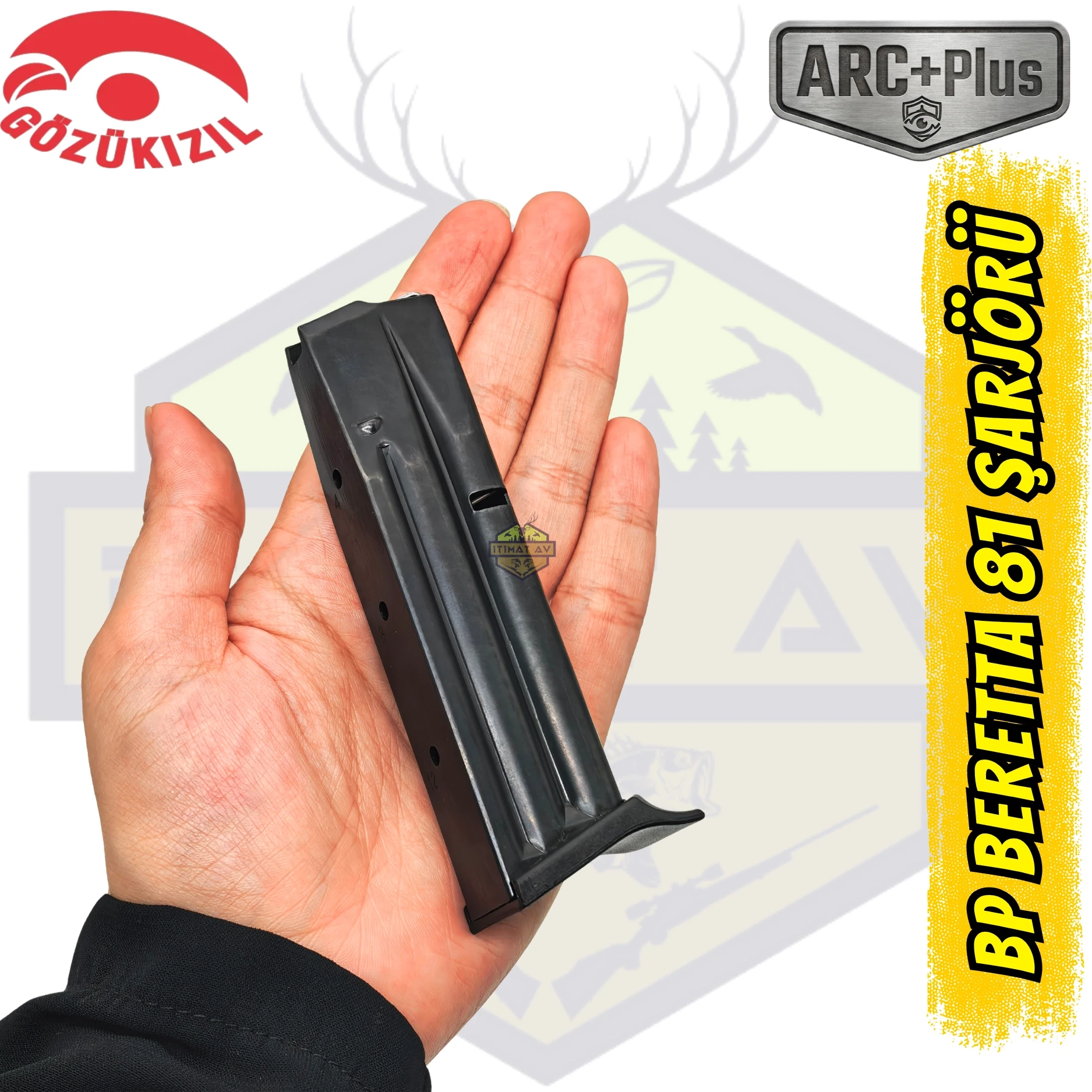 Gözükızıl PB Beretta 81-BB (Çift Sıra 13lü) 7.65mm Şarjör (Yeni Nesil Seri)