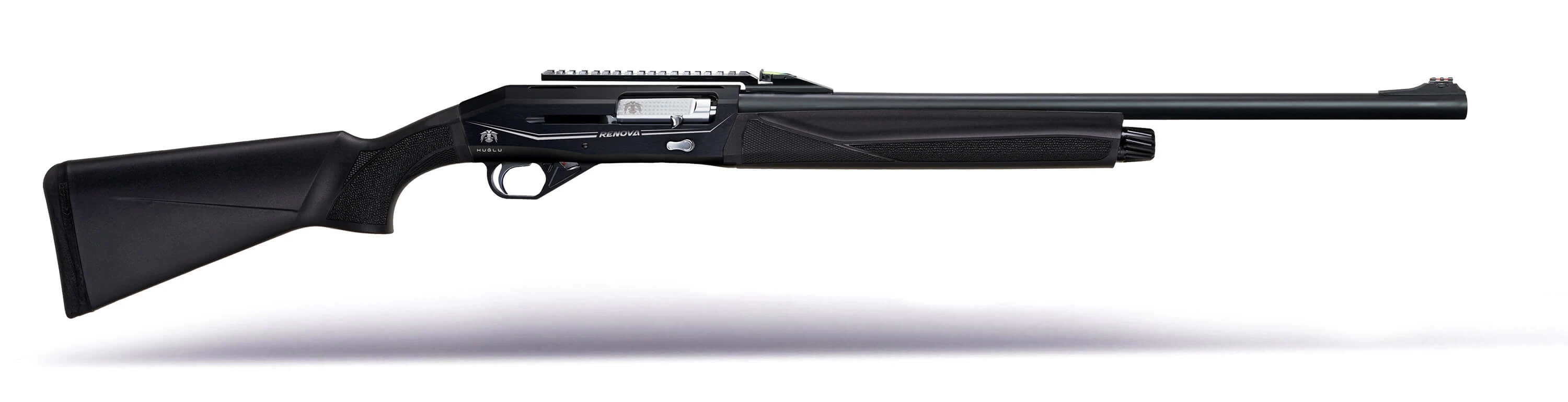 Huğlu Renova Cantilever Sentetik Yarı Otomatik Av Tüfeği Siyah (12 GA - Kinetik Sistem - Entegre Picatinny Raylı 61 CM Slug Namlu - Polimer Sentetik Kundak)