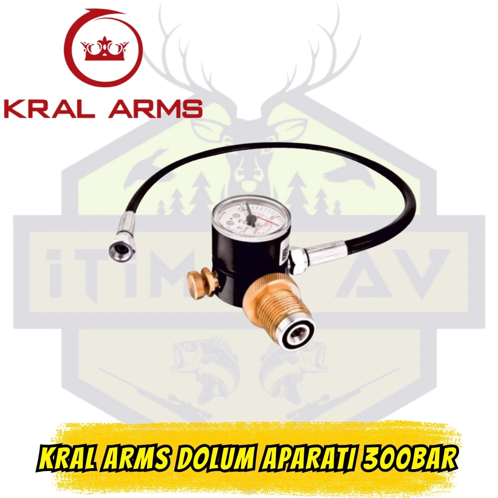 Kral Arms 300 Bar Scuba PCP Dolum Aparatı (Microbore Hortumlu)