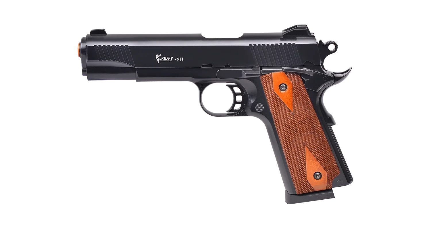 Kuzey 911 Ahşap Kabze Siyah Kurusıkı Ses Tabancası (9 mm)