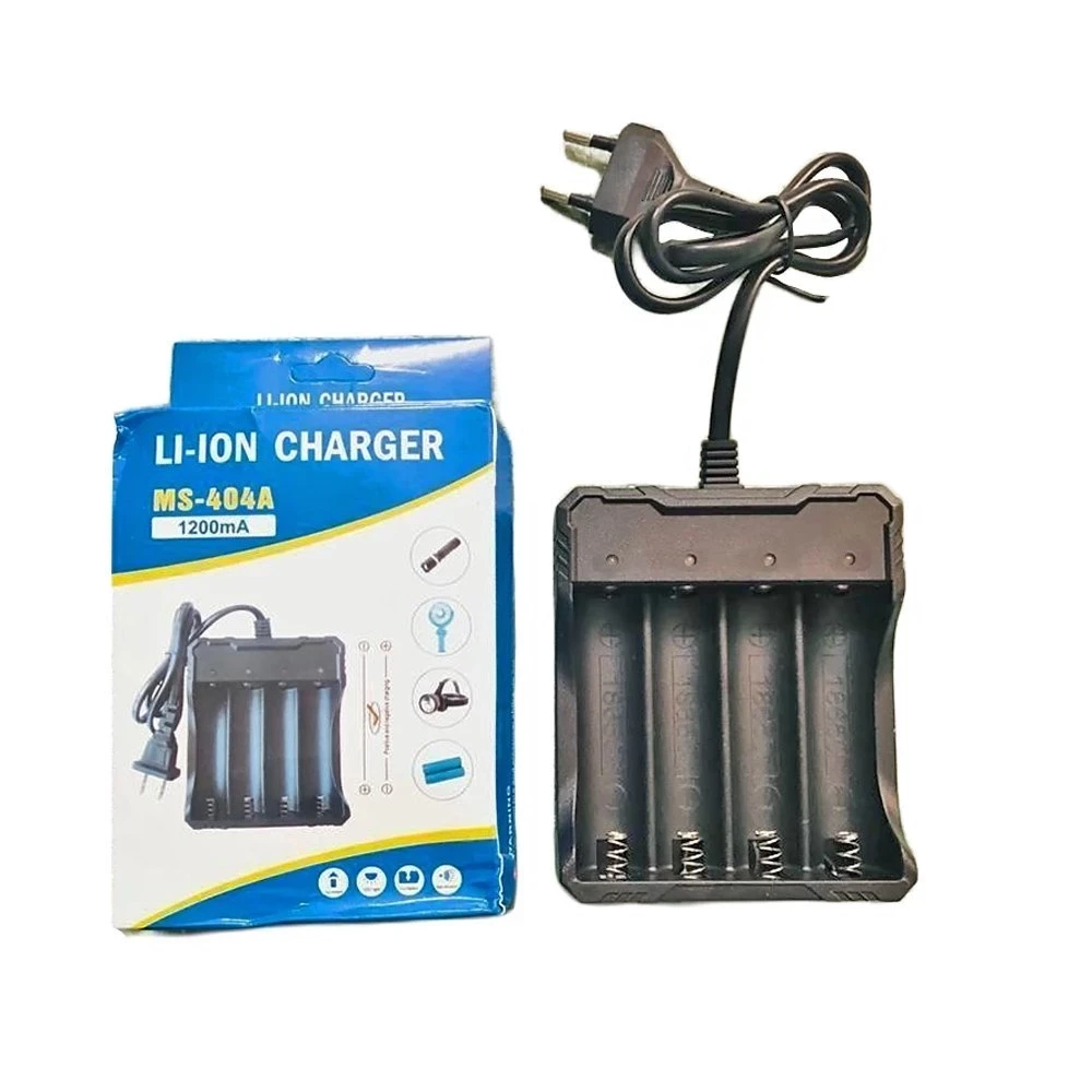 MS-404a 3.7V - 4.2V Li-ion 4lü Pil Şarj Cihazı (1200 mA / DC 4.2V)