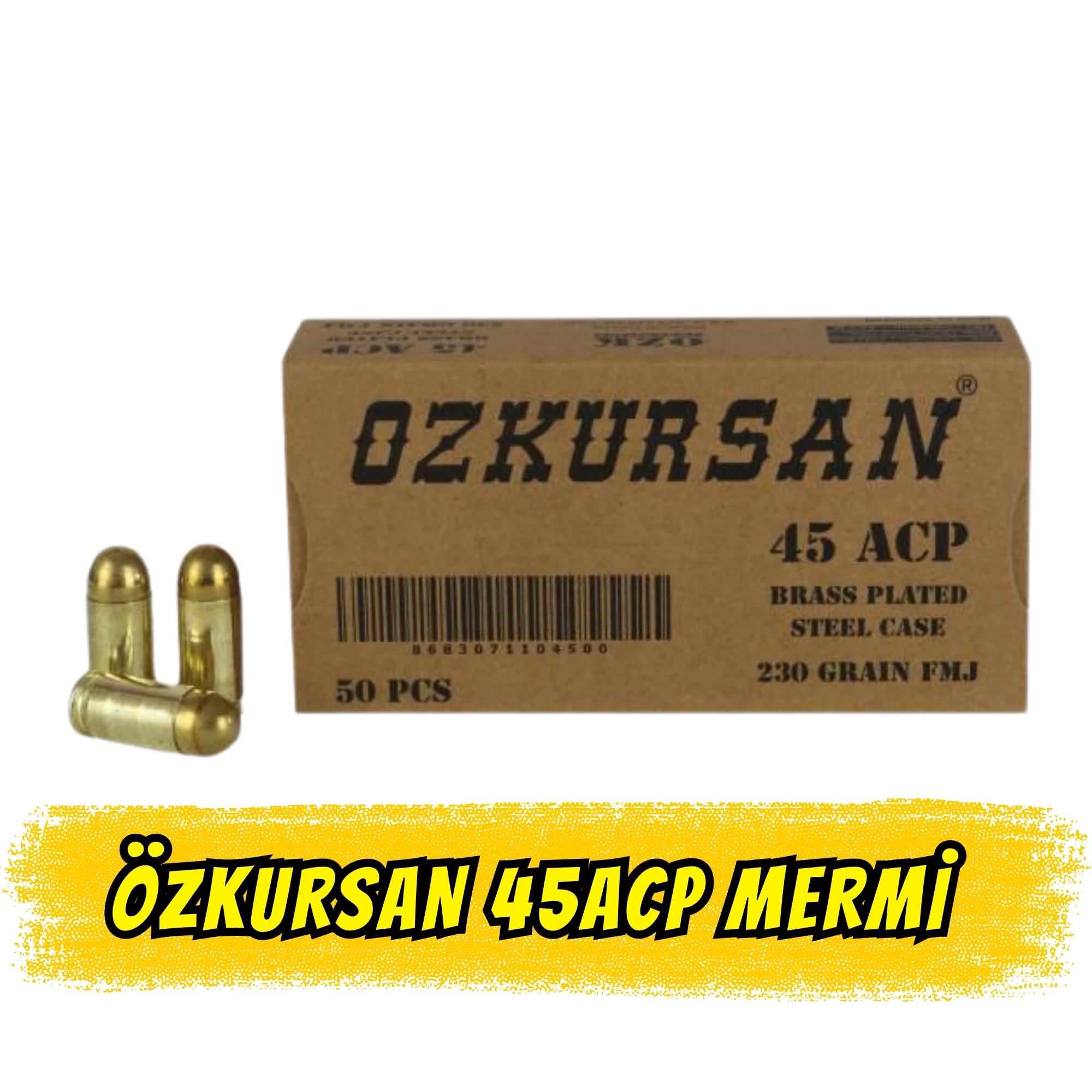 Özkursan .45 ACP Tabanca Fişeği (.45 Calibre) - Kutu