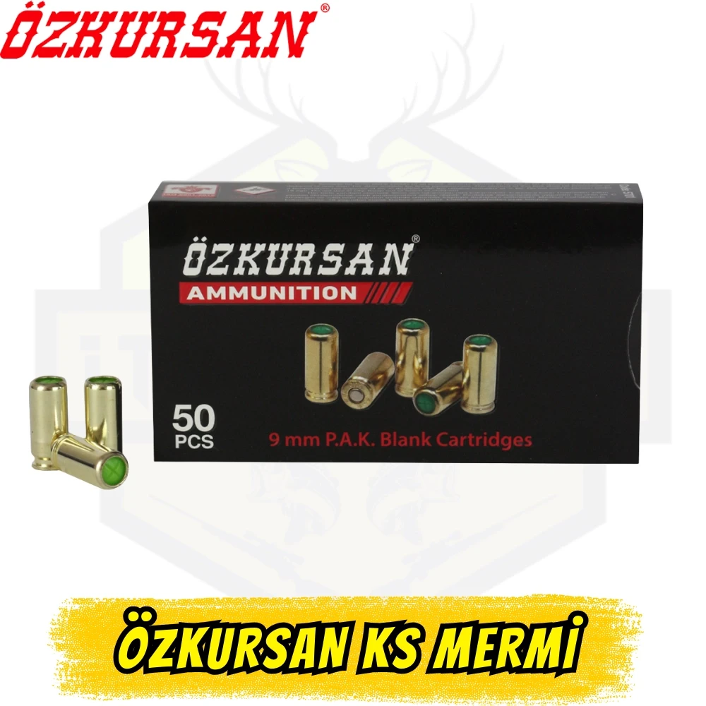Özkursan 5701 9mm P.A.K. Kurusıkı Mermisi (50 Adet) - Yüksek Mukavemetli Seri