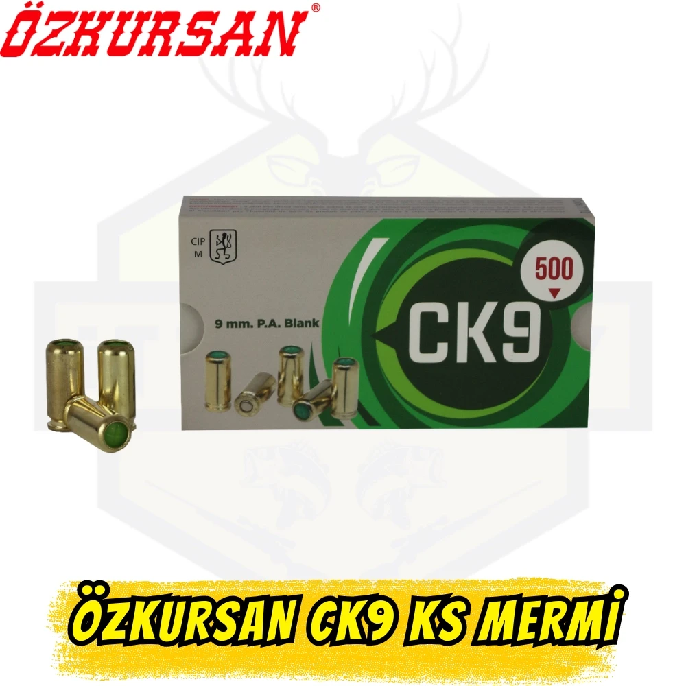 Özkursan CK 9 9mm P.A.K. Kurusıkı Mermisi (50 Adet) - Yüksek Ses Performansı