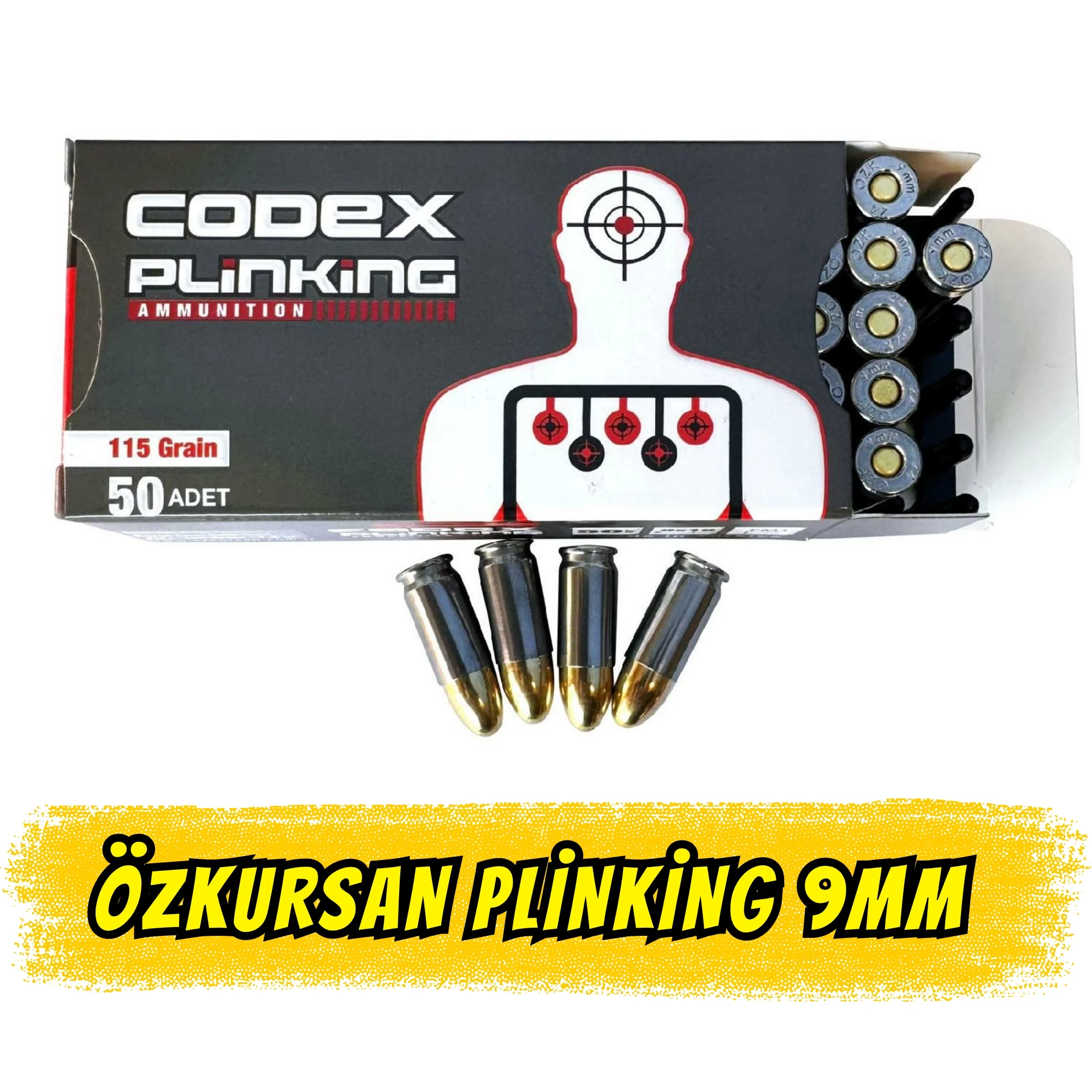 Özkursan Plinking 9mm Luger Tabanca Fişeği (9x19mm) - Kutu