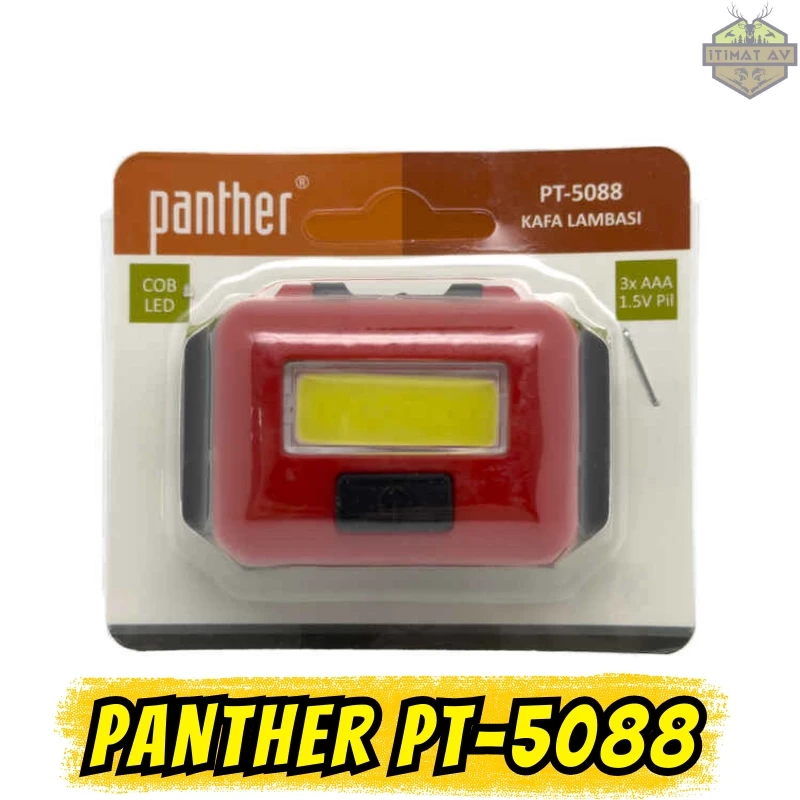 Panther PT-5088 Pilli COB LED Kafa Lambası (300 Lümen / 3x AAA Pil)