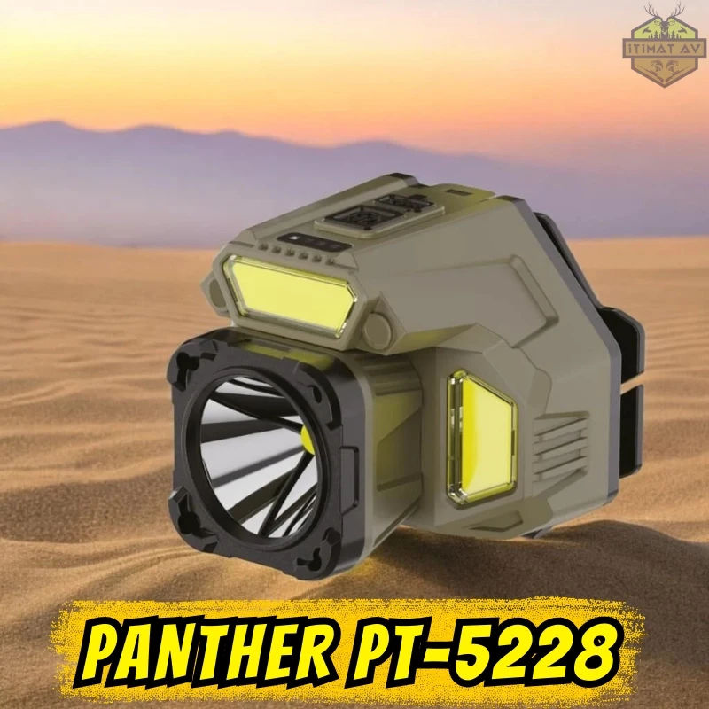 Panther PT-5228 USB Şarjlı Kafa Lambası (5W LED + 3 COB LED / Kırmızı Flaşörlü)