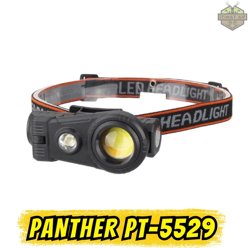 Panther PT-5529 USB Şarjlı Kafa Lambası (3W LED + Çift Renk COB LED / 360° Mıknatıslı)