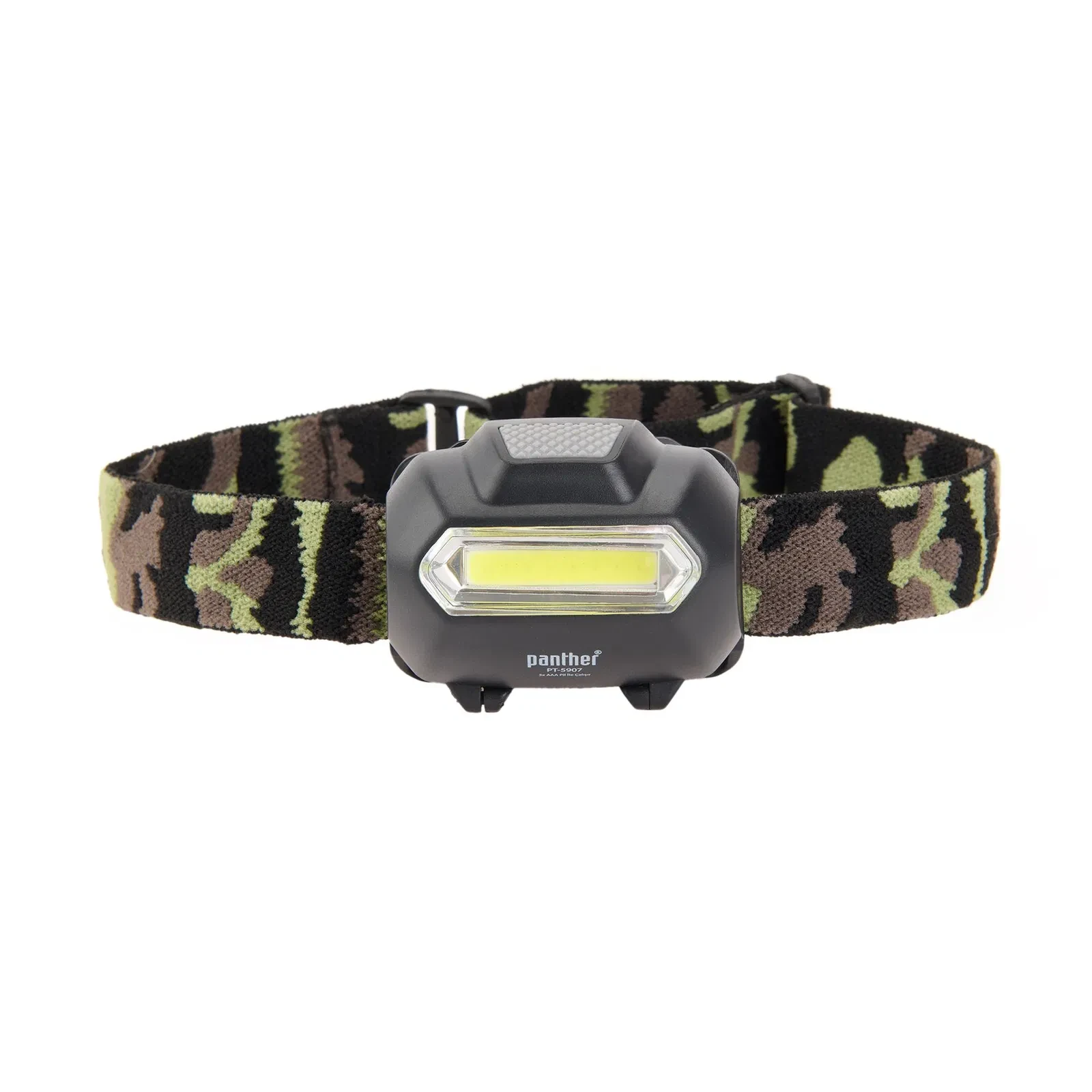 Panther PT-5907 Kamuflaj Desenli 200 Lümen COB LED Pilli Kafa Lambası - Siyah