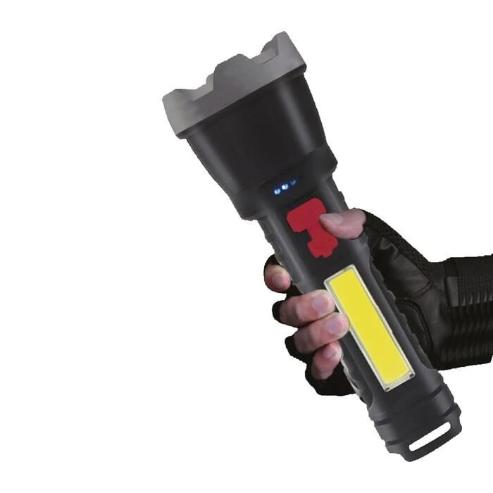 Panther PT-6106 USB Şarjlı Max 600 Lümen 3 Watt LED + COB LED El Feneri