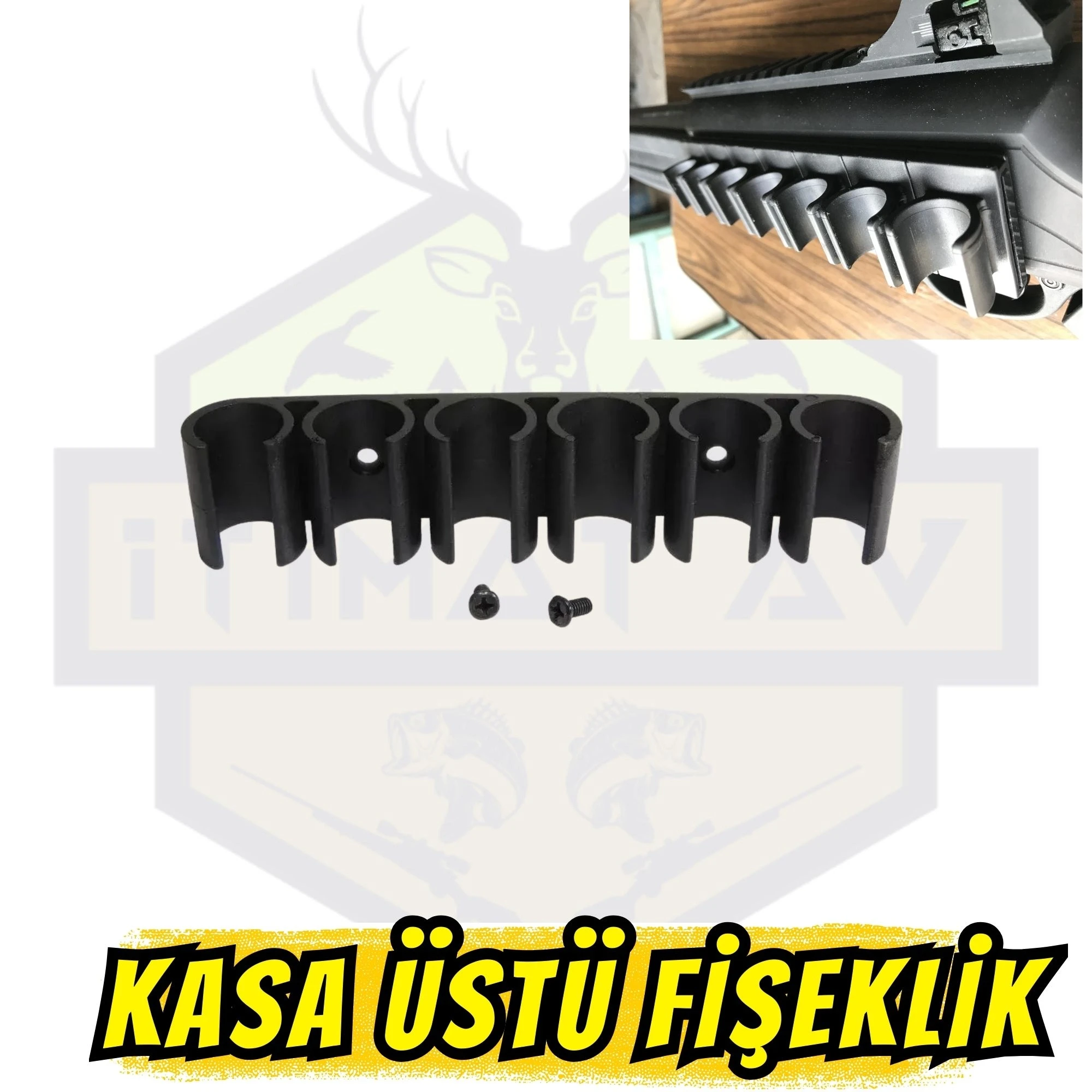 Plastik Tüfek Üstü Fişeklik - Çift Taraflı Bantlı Kasa Tipi Fişeklik