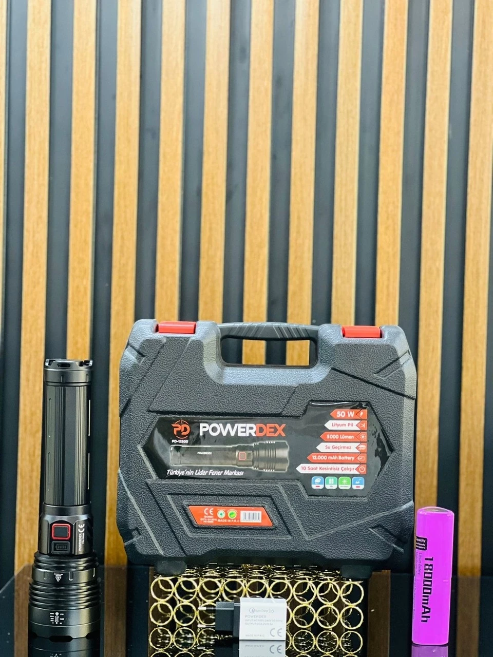 Powerdex PD-12500 Profesyonel Büyük Avcı El Feneri (50W - 5000 Lümen)