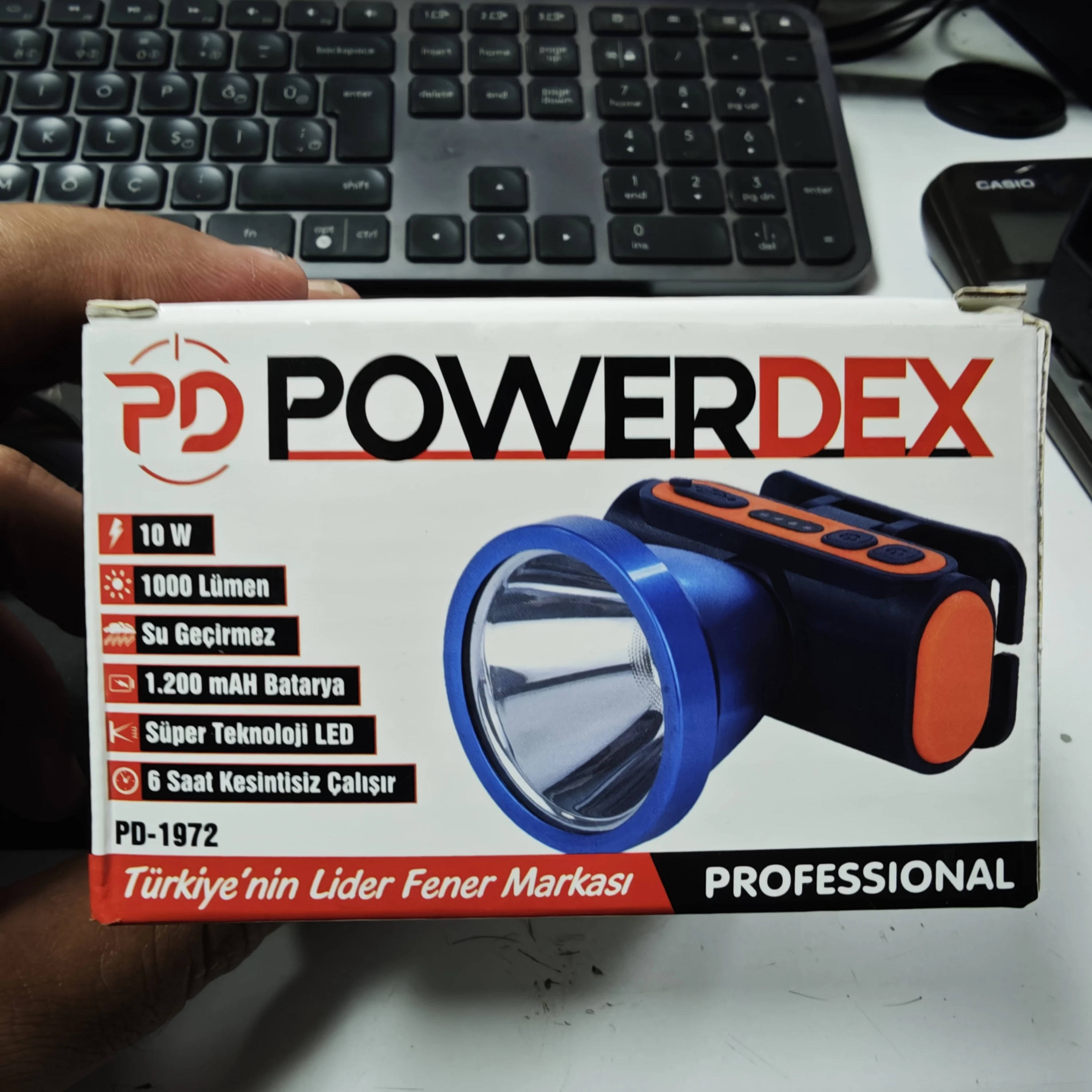 Powerdex PD-1972 Profesyonel Şarjlı LED Kafa Lambası / Kafa Feneri