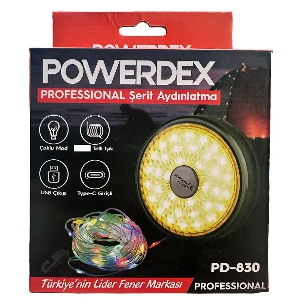 Powerdex PD-830 Şerit LED Kamp ve Doğa Aydınlatması (7.5 Metre)