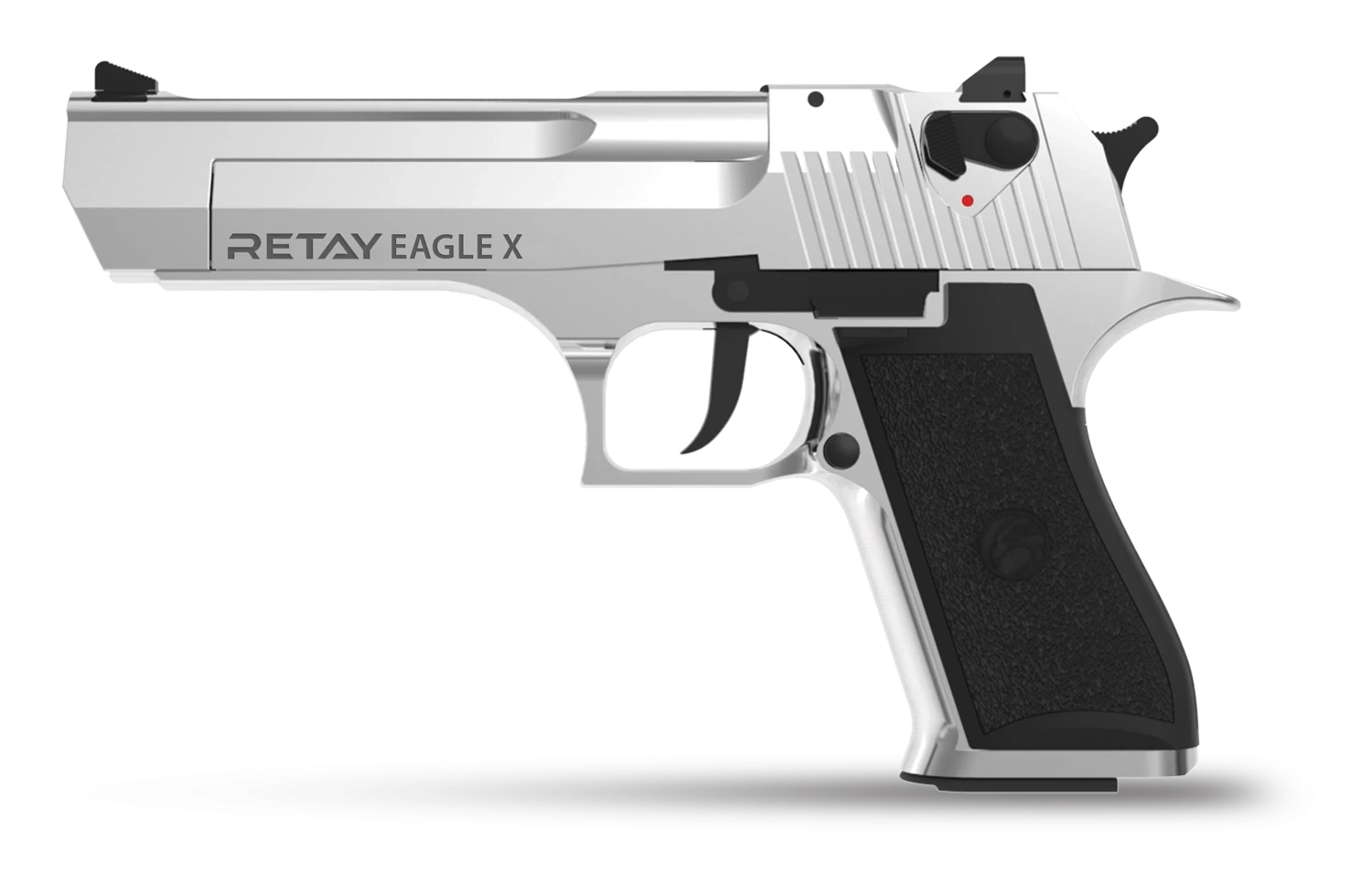 Retay Eagle X Kurusıkı Ses Tabancası (9 mm P.A.K. - Parlak Krom - Desert Eagle Tipi)