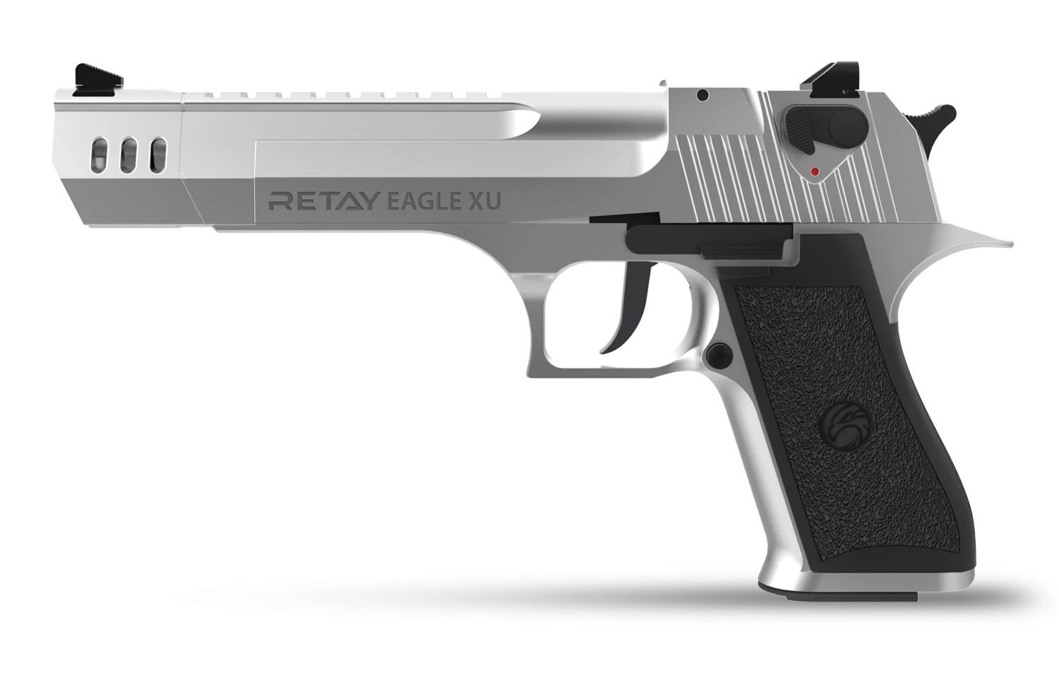Retay Eagle XU Kurusıkı Ses Tabancası (9 mm P.A.K. - Parlak Krom - Desert Eagle Tipi)