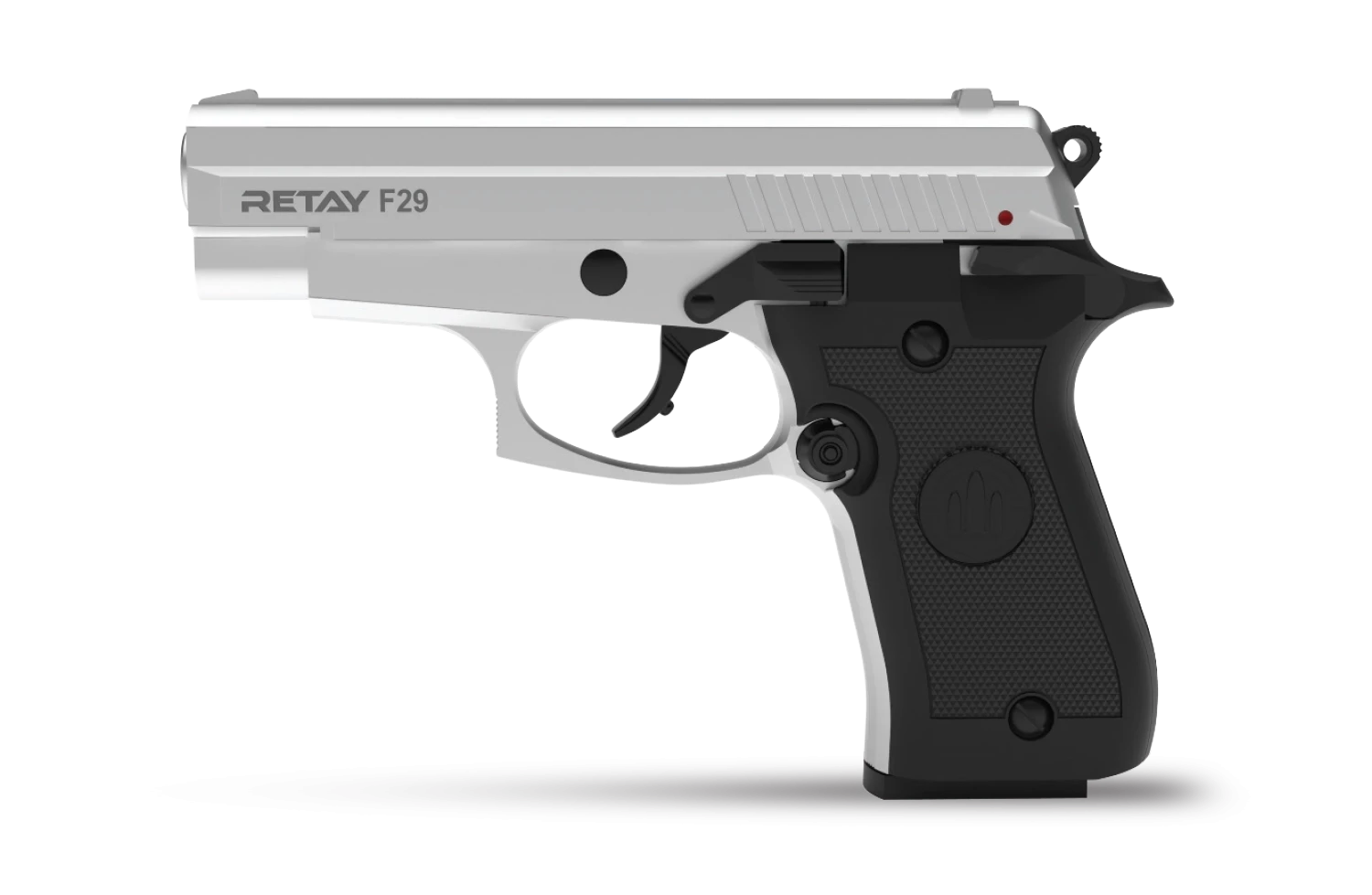 Retay F29 Kurusıkı Ses Tabancası (9 mm P.A.K. - Parlak Krom - Ultra Mikro Cep Tipi)