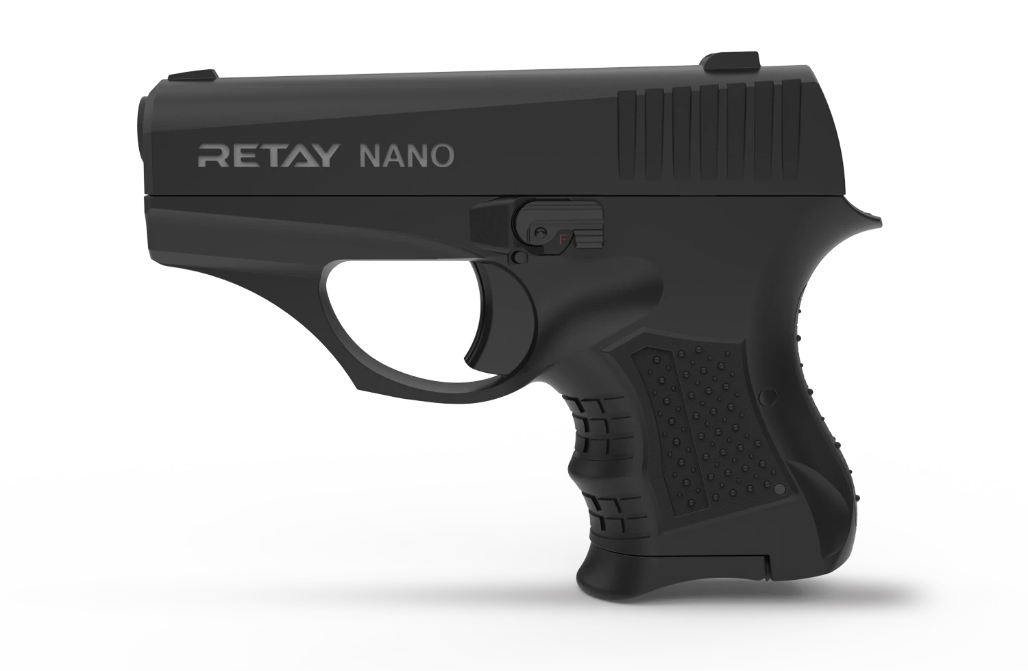 Retay Nano Kurusıkı Ses Tabancası (8 mm P.A.K. - Mat Siyah - Ultra Mikro Cep Tipi)