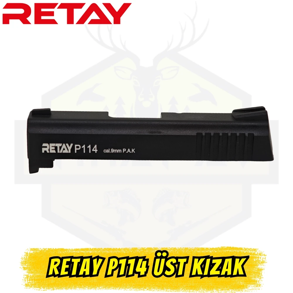 Retay P114 Kurusıkı Tabanca ÜstKızak (Sürgü) - Siyah