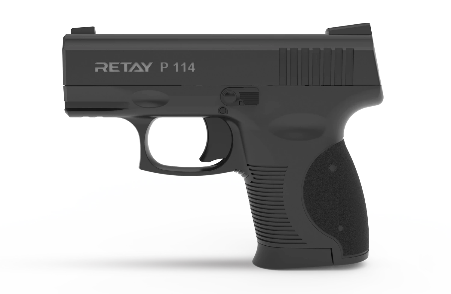 Retay P114 Kurusıkı Ses Tabancası (9 mm P.A.K. - Mat Siyah - Mikro Cep Tipi)