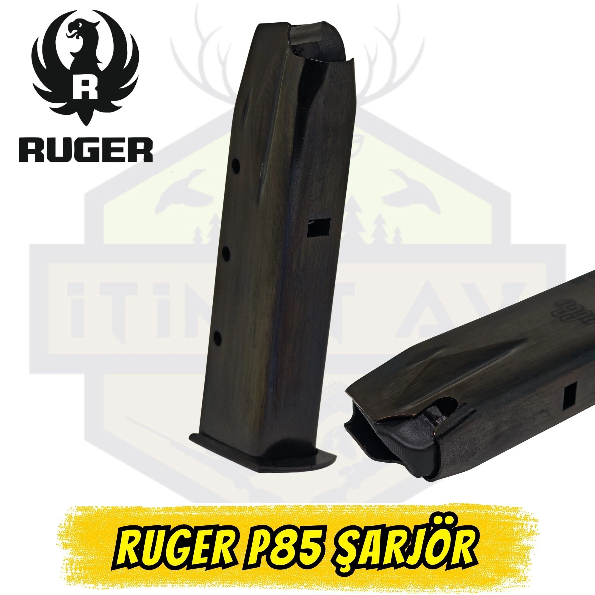 Ruger P85 Tabanca Şarjörü (Ölçüler: 120 mm x 32.50 mm)