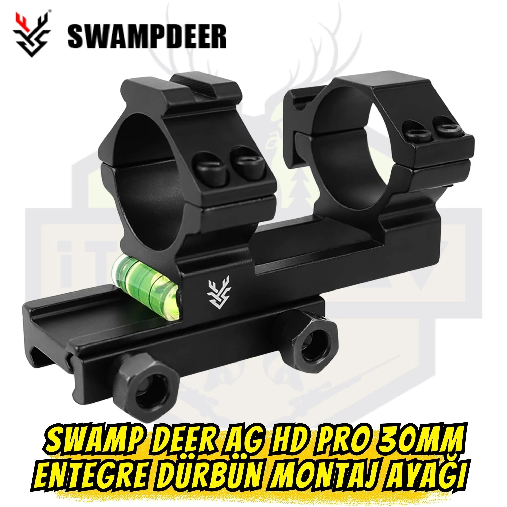 Swamp Deer AG HD PRO 30mm Entegre Dürbün Montaj Ayağı - Siyah