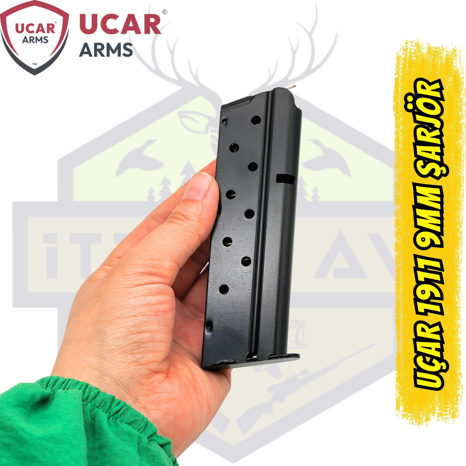 Uçar Colt 1911 Tabanca Şarjörü 9X19 (9 Kapasiteli)