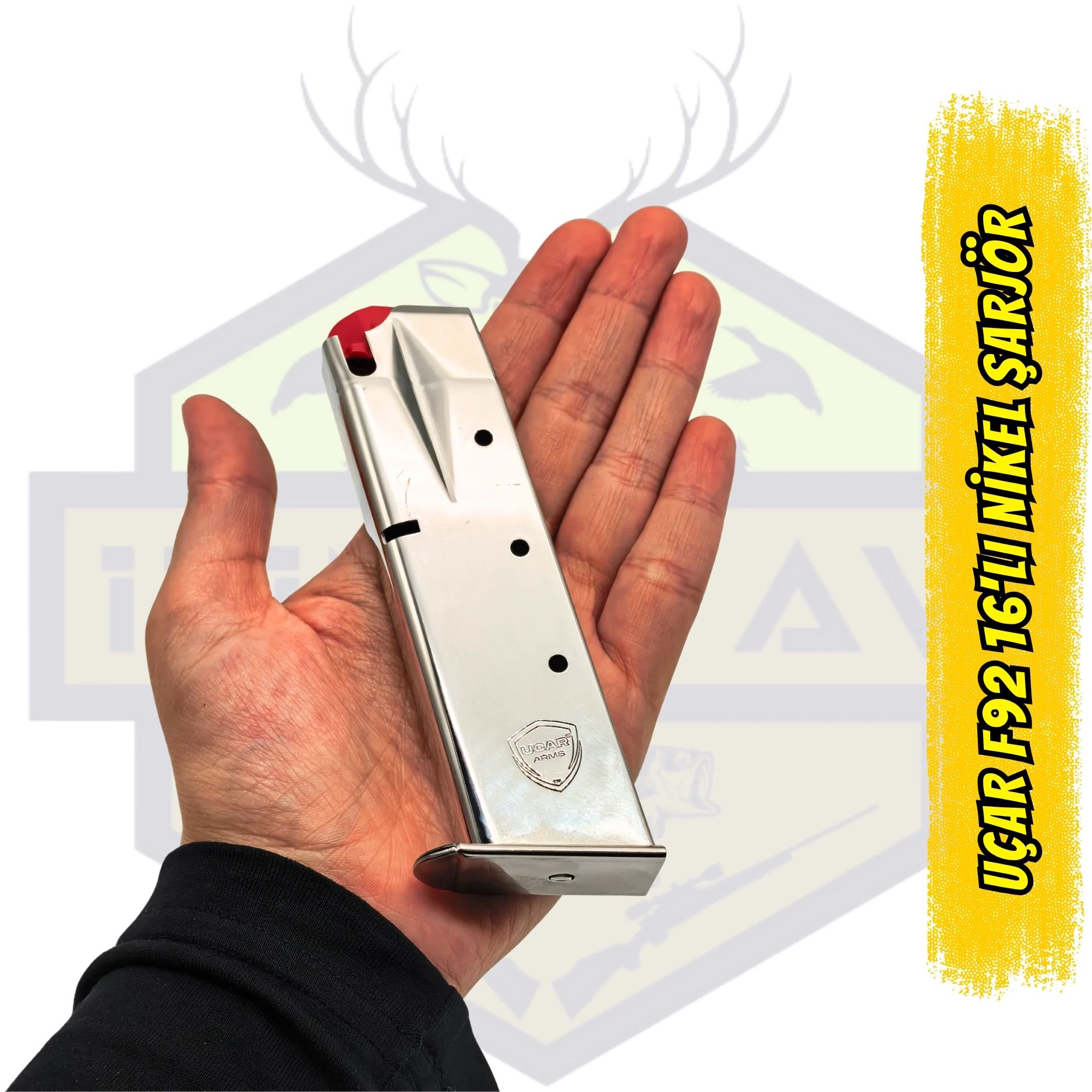 Uçar F92 16lı Şarjör 9mm (Nikel)
