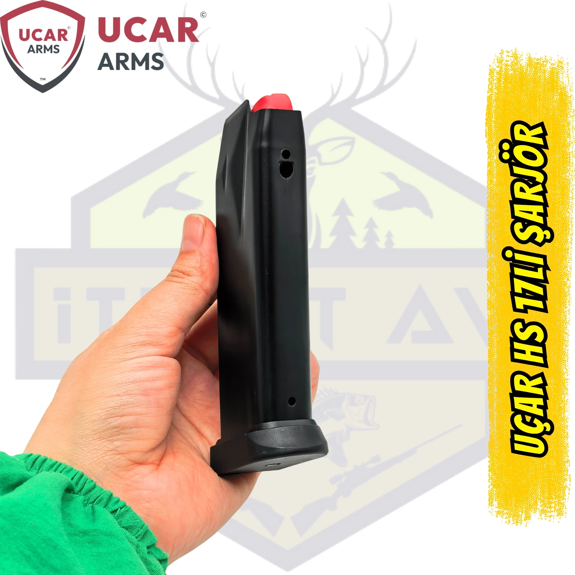 Uçar HS2000 / Springfield XD-9 Tabanca Şarjörü - Mat Siyah (17 Kapasiteli)