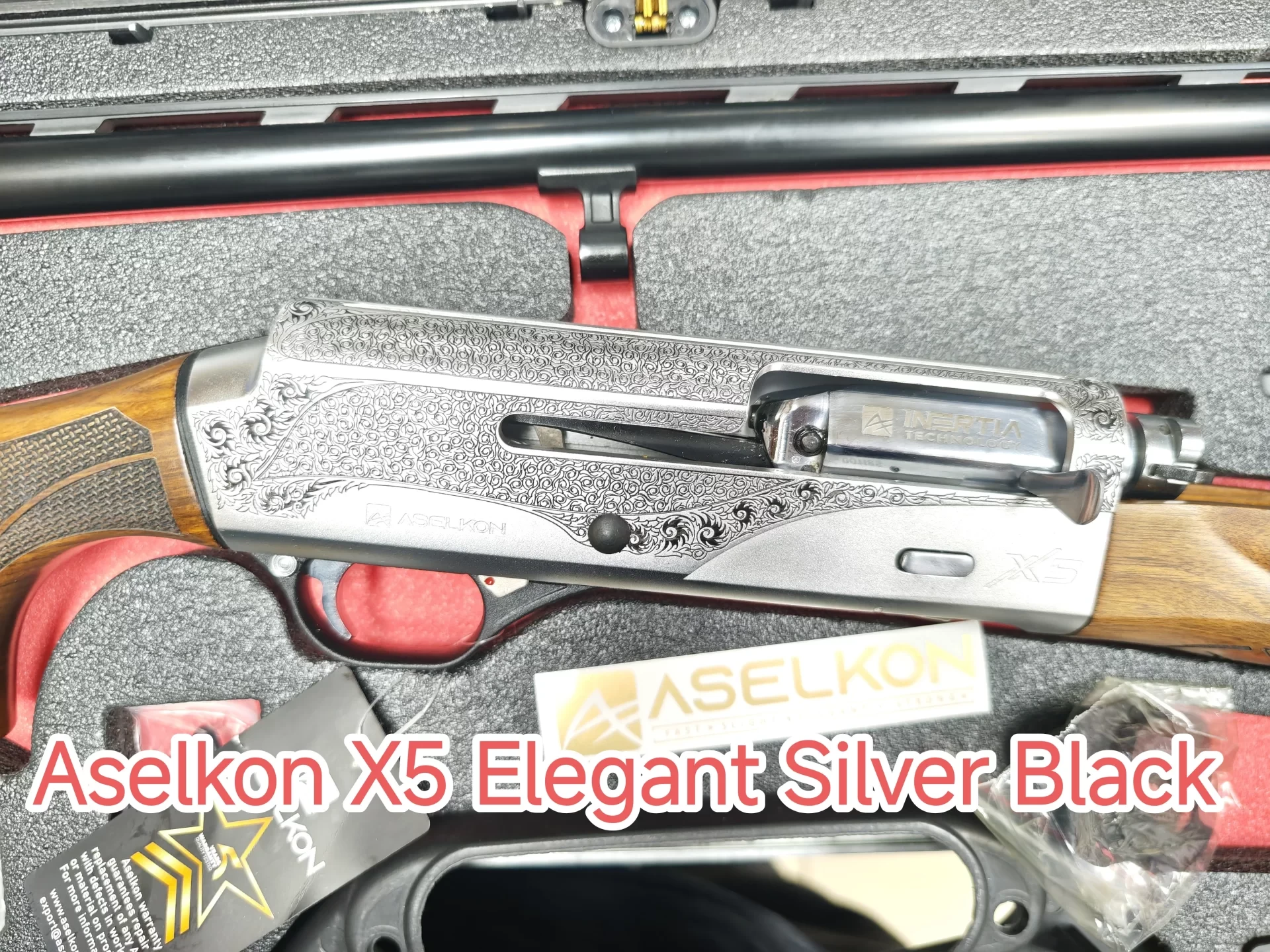 Aselkon X5 Elegant Silver Black Kinetik Av Tüfeği (12 Cal - 66 cm / 71 cm)