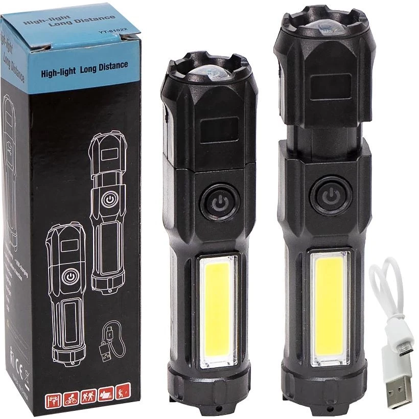YT-81022 Zoomlu Type-C Şarjlı Profesyonel LED El Feneri