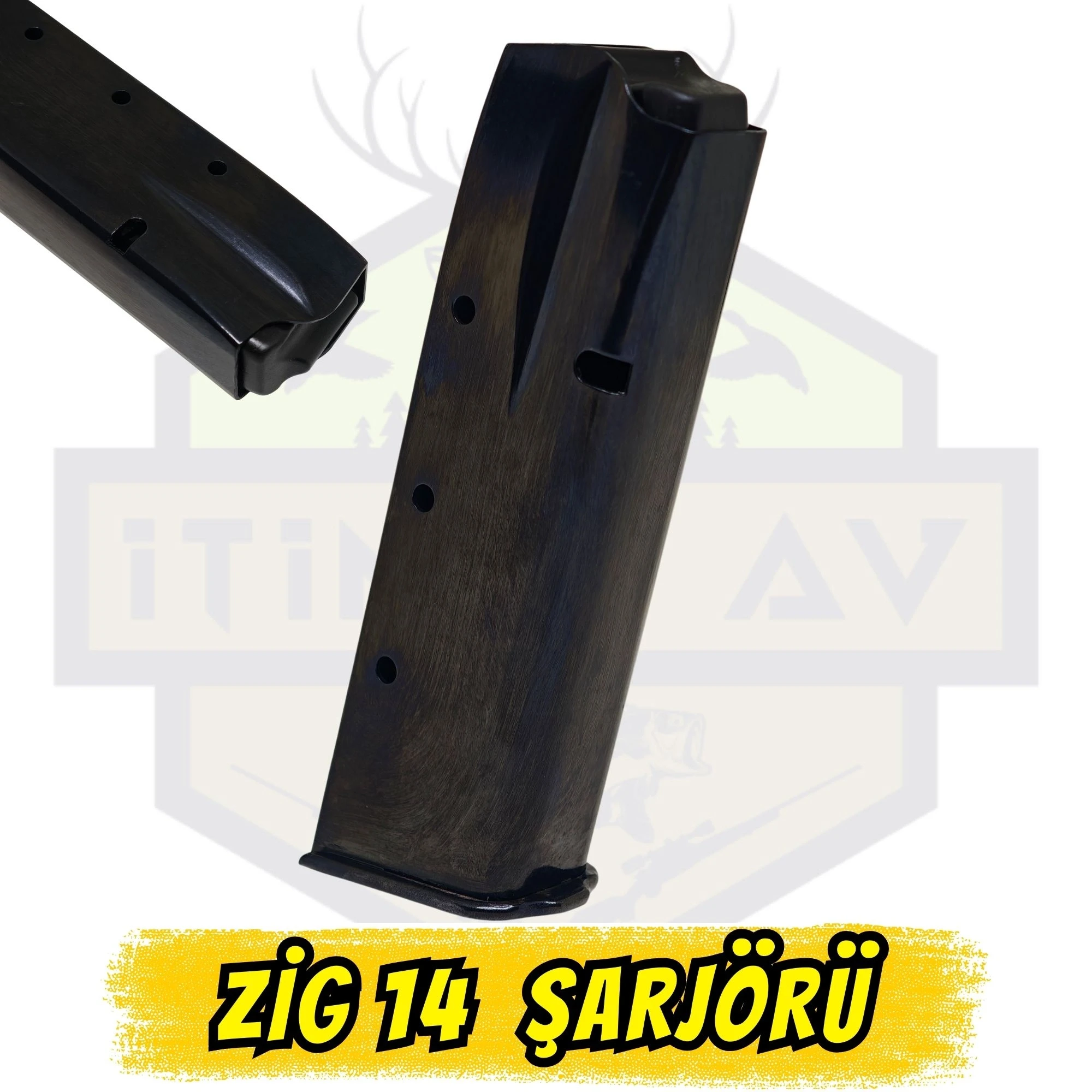 Zig 14 Tabanca Şarjörü (Yükseklik: 110 mm / Kalınlık: 32 mm) Yerli Üretim Birebir Uyumlu