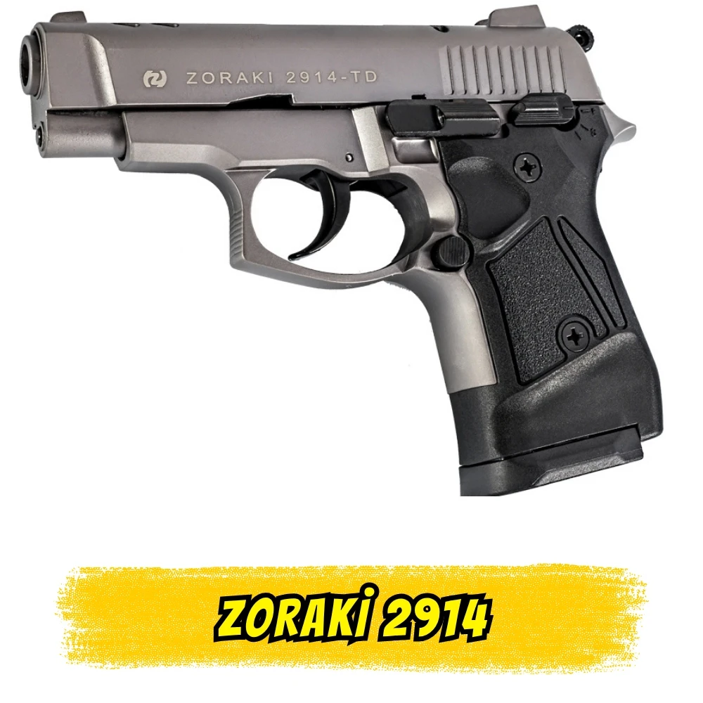 Zoraki 2914 Füme Kurusıkı Ses Tabancası (9mm P.A.K. - 14+1 Kapasiteli)