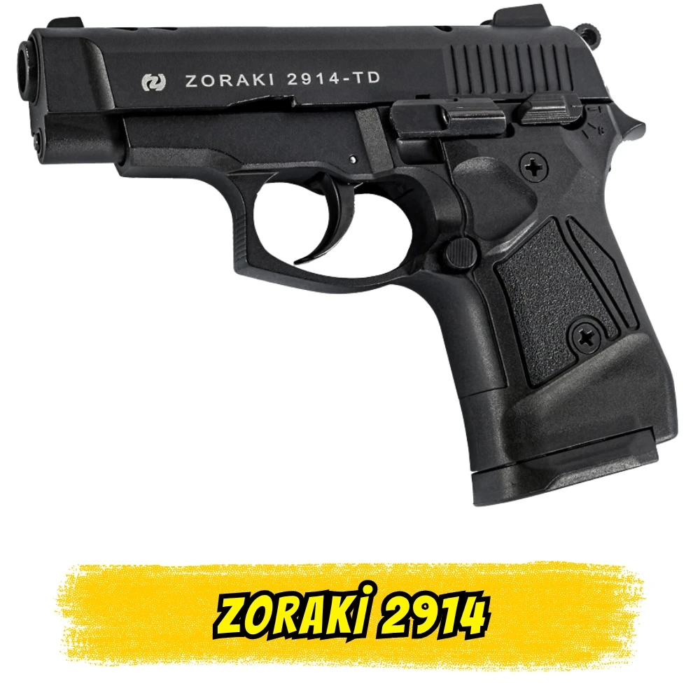 Zoraki 2914 Siyah Kurusıkı Ses Tabancası (9mm P.A.K. - 14+1 Kapasiteli)