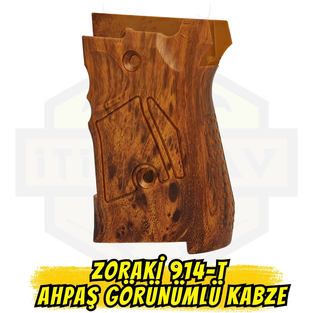 Zoraki 914 Uyumlu Ahşap Görünümlü Plastik Kabze Kapağı (Ergonomik Polimer)