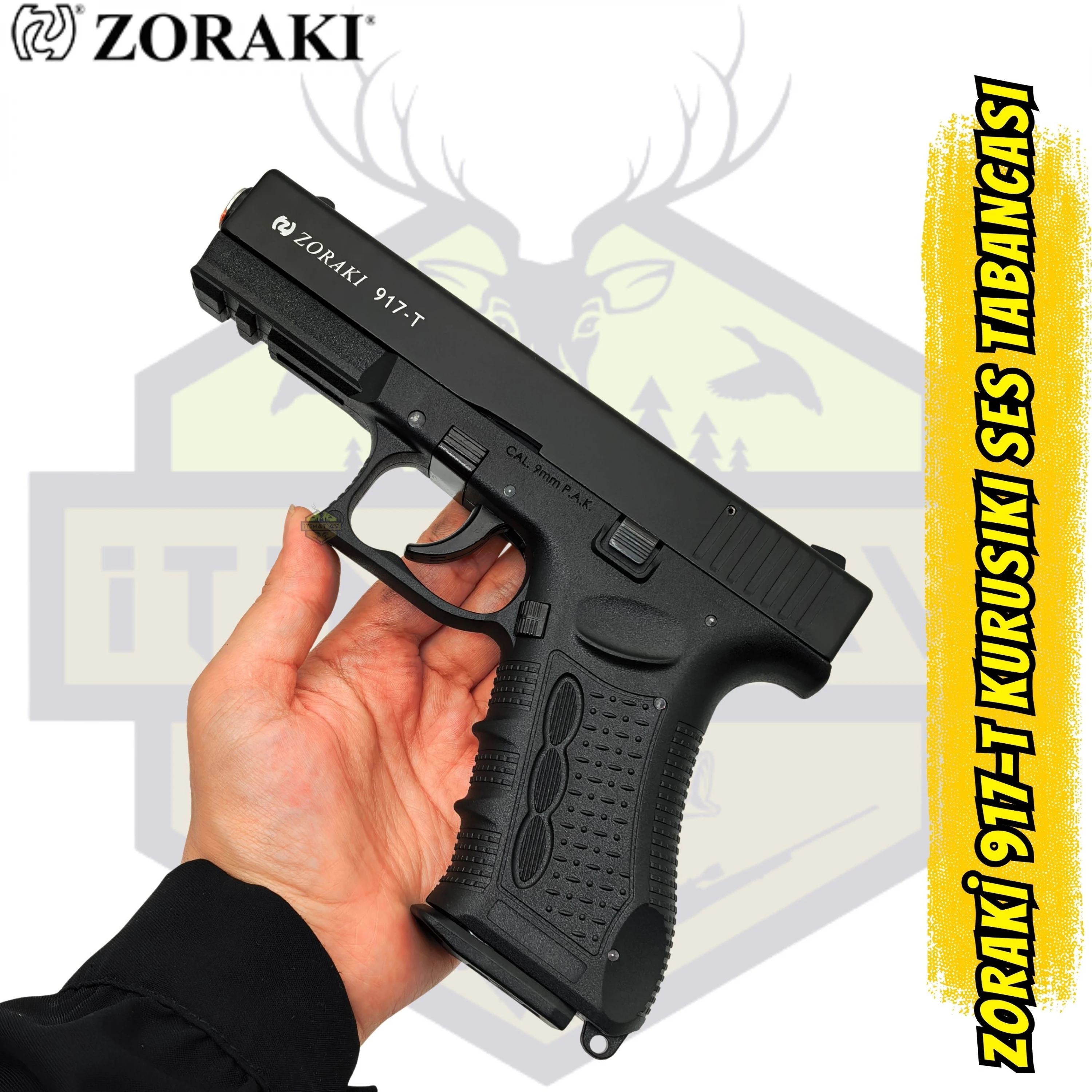 Zoraki 917-T Siyah Glock Replikası Kurusıkı Ses Tabancası